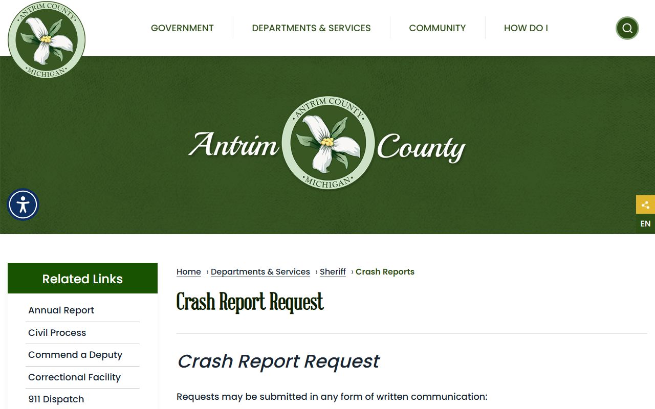 Antrim County crash reports linked to arrest and charge records