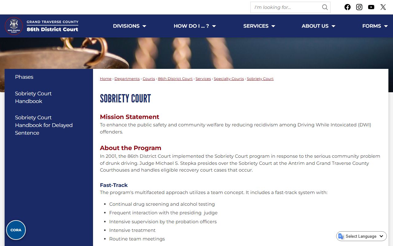 Antrim County Sobriety Court dockets for repeat drunk-driving cases